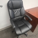 Black Leather Executive Boardroom Conference Task Chair B-Grade